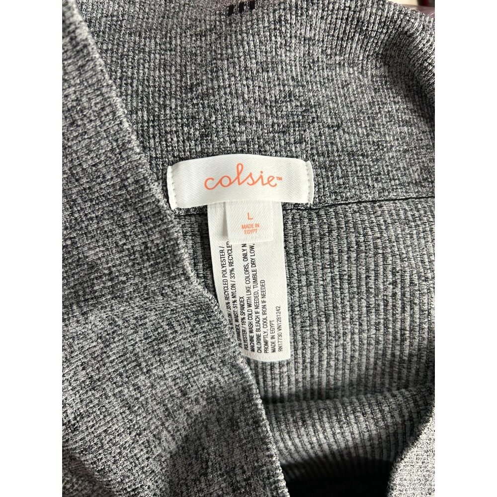 NWT Women's Size Large Seamless Ribbed Bike Shorts - Colsie Heather Gray - Picture 7 of 7